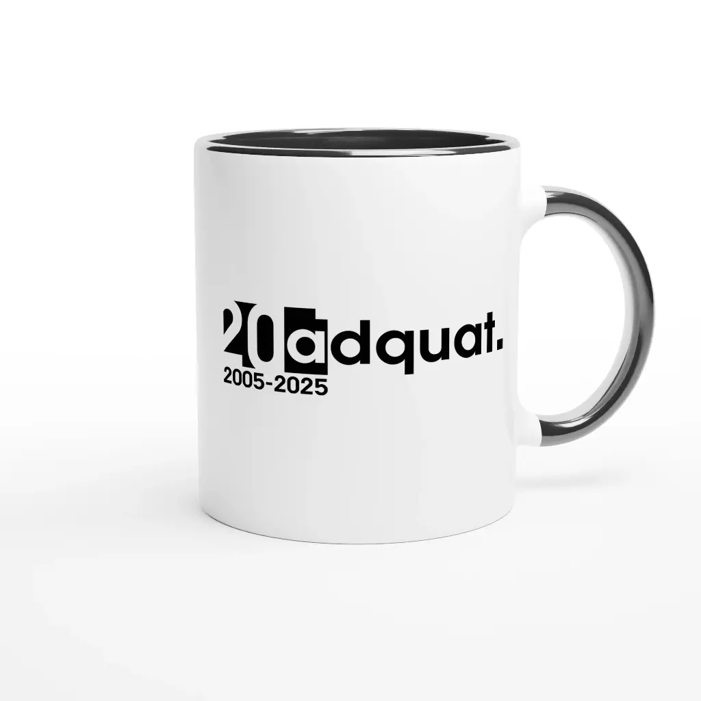 Mug en céramique blanche 325 ml | 20 ans Adquat