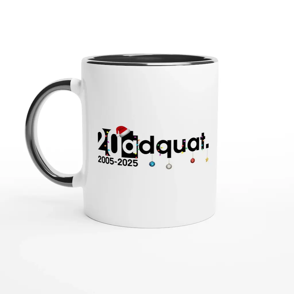 Mug en céramique blanche 325 ml | 20 ans Adquat Noël