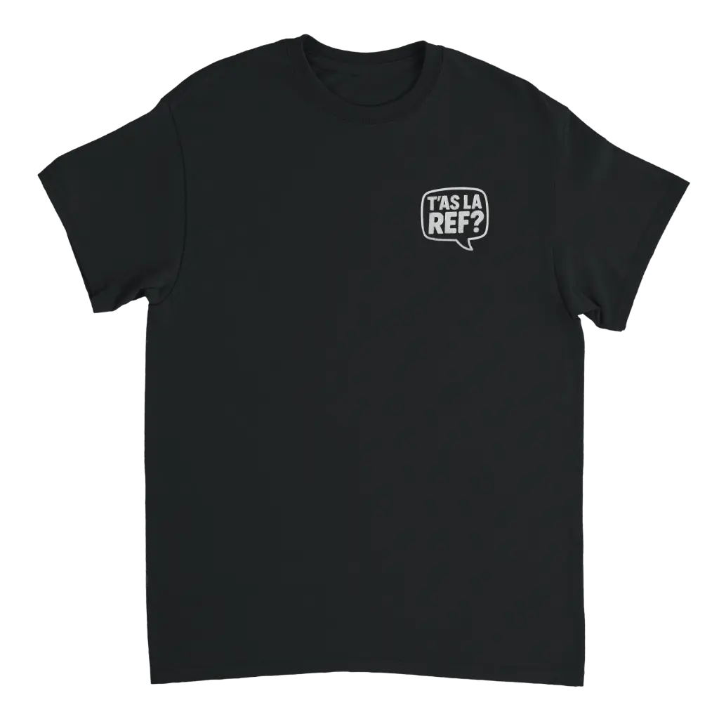 T-shirt sombre unisexe | T'as la Ref ? (Noir, S)