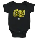 Body bébé | Que la Force soit avec elle (jaune)