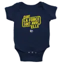 Body bébé | Que la Force soit avec elle (jaune)