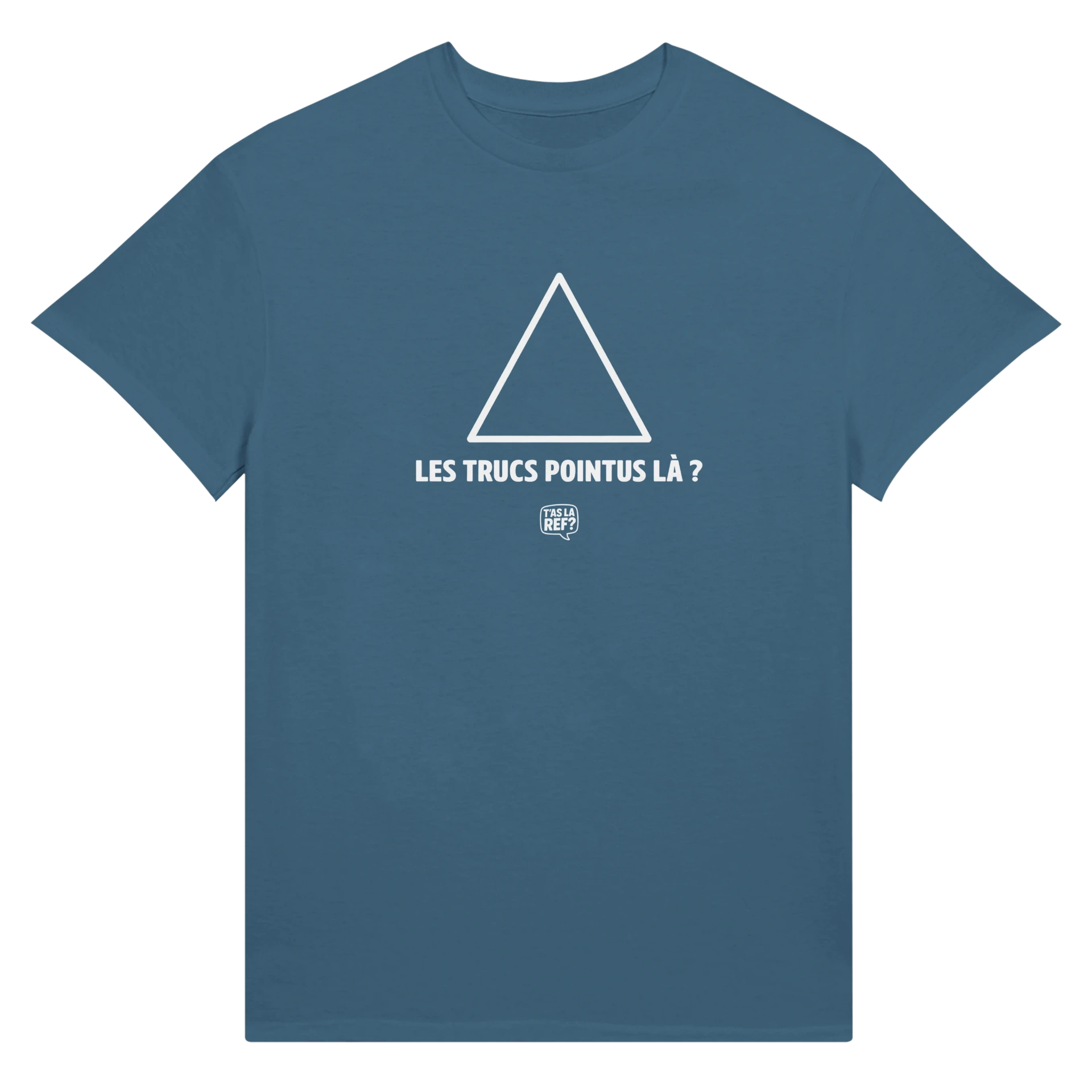 T-shirt coton unisexe bleu | Les trucs pointus là ?