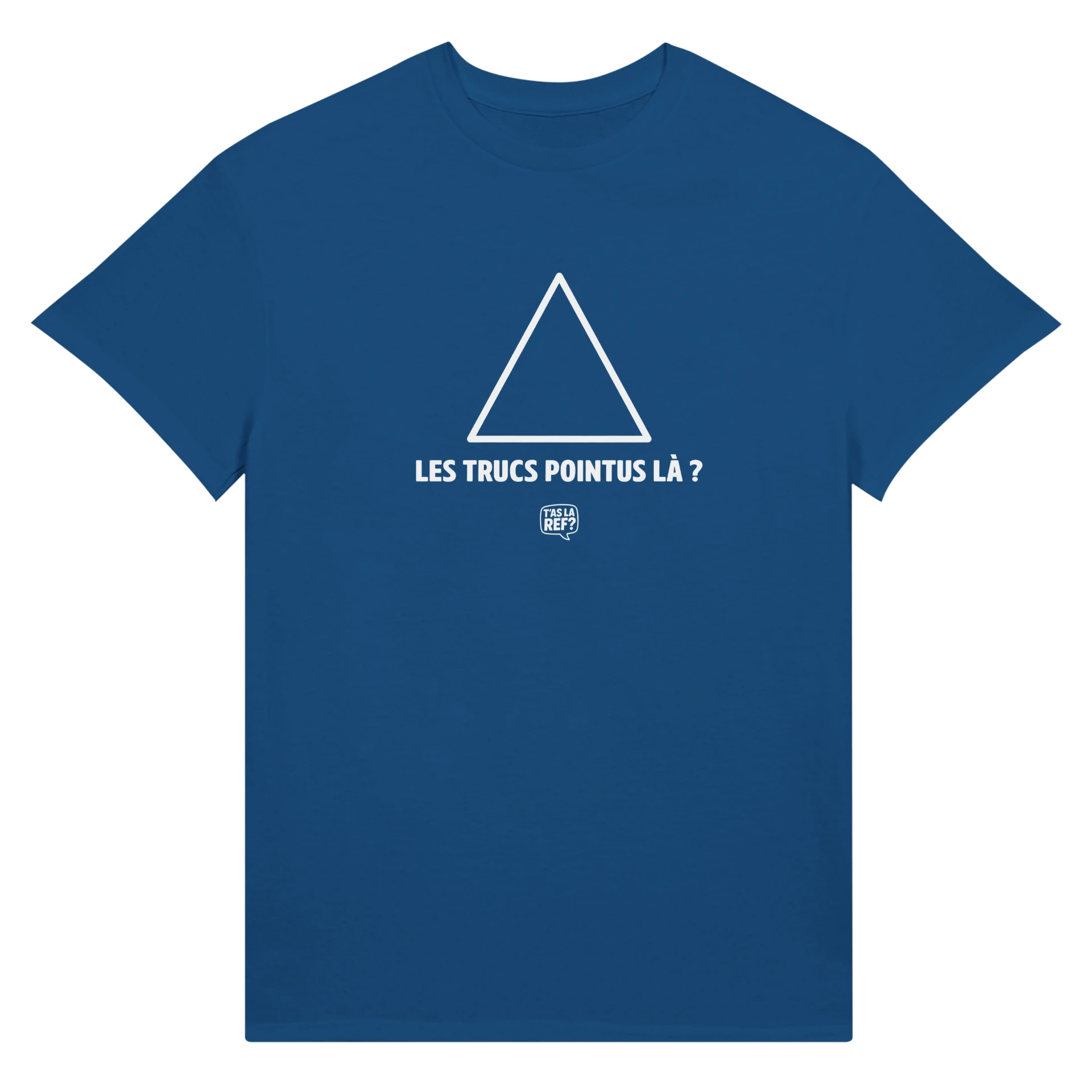 T-shirt coton unisexe bleu | Les trucs pointus là ? (Antique Royal, S)