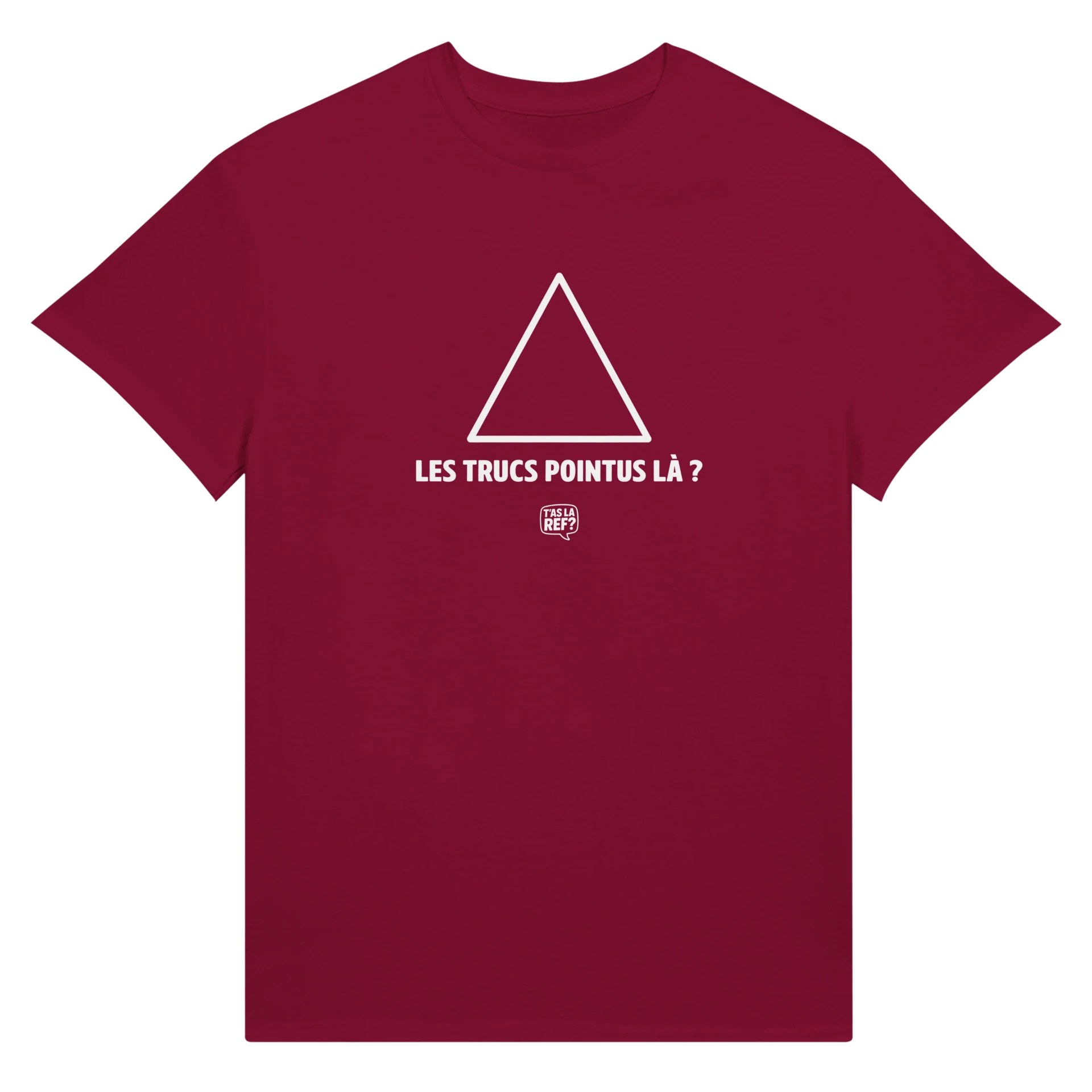 T-shirt coton unisexe rouge | Les trucs pointus là ?