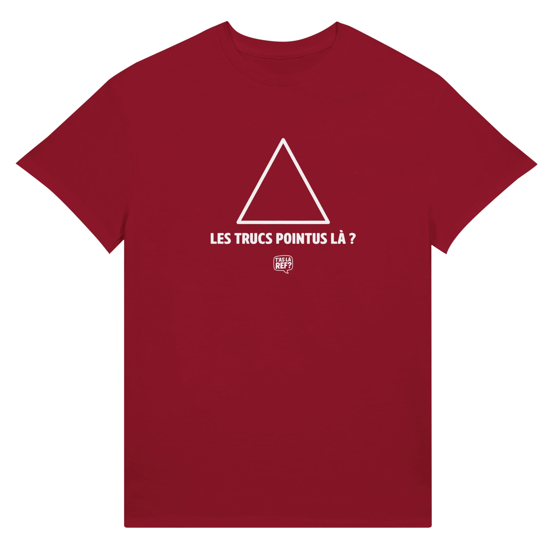 T-shirt coton unisexe rouge | Les trucs pointus là ?