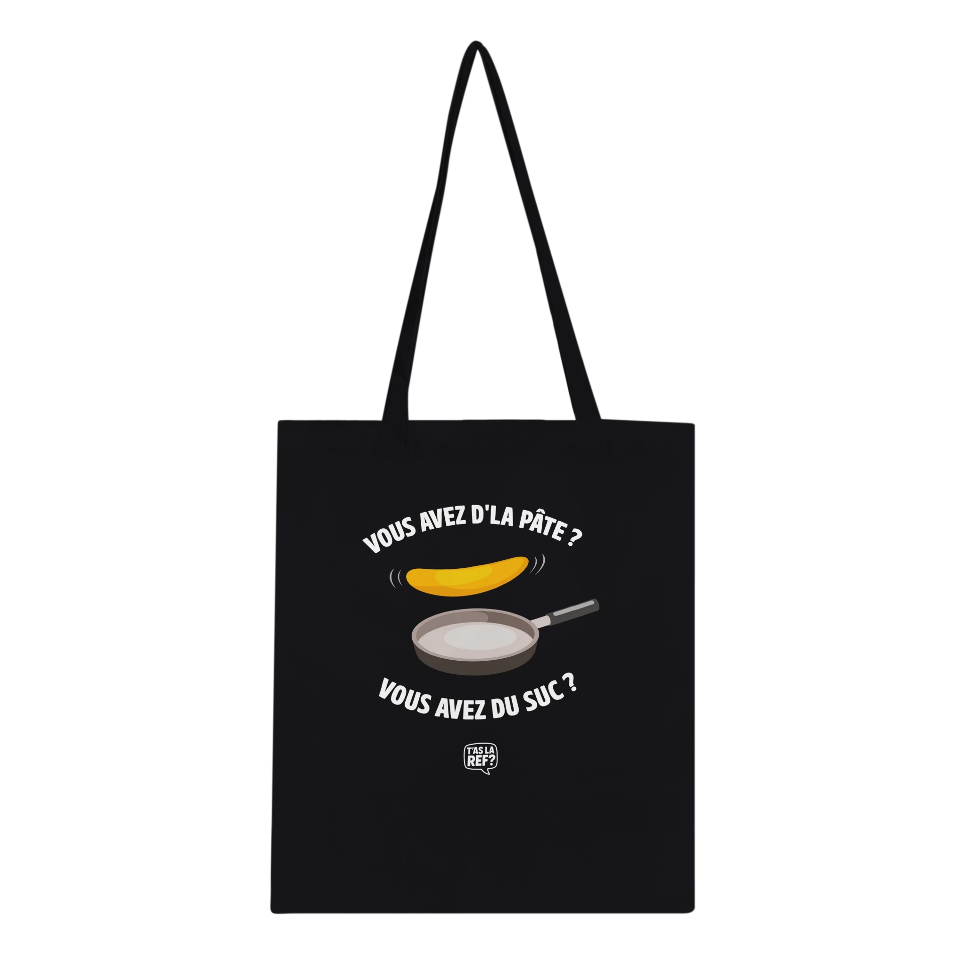 Tote bag sombre | Vous avez de la pâte ? (Noir)